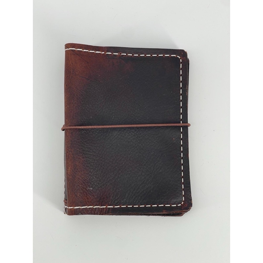 Handmade Leather Traveler Notebook Cover Brown Black Rustic Journal Insert